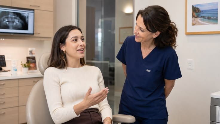 Professional dental hygiene treatment